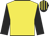 Yellow, black sleeves, striped cap