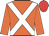 orange, white cross belts, red cap