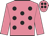 Salmon, black spots, salmon sleeves, spotted cap