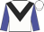 White body, black chevron, blue arms, white cap