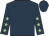 dark blue, light green stars on sleeves