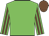 Green, chocolate striped sleeves, chocolate cap