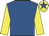 Royal blue, yellow sleeves, yellow cap, royal blue star