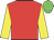red, yellow sleeves, green cap