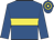 Royal blue, yellow hoop, yellow hoops on cap