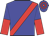 blue, red sash, halved sleeves, hooped cap