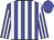 Blue, white stripes, blue cap