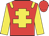 Red, yellow cross of lorraine, epaulets and sleeves