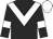 black, white chevron,white armbands, white cap