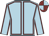 Light blue, maroon seams, quartered cap
