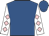 Royal blue, white sleeves, pink diamonds, royal blue cap