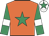 Orange, emerald green star, emerald green sleeves, white armlet, white cap, emerald green star