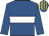 Royal blue, white hoop, royal blue sleeves, royal blue & yellow striped cap