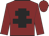 Maroon, black cross of lorraine, maroon cap