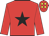 Red, black star, red cap, yellow spots