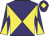 Yellow & purple diabolo, purple cap, yellow diamond