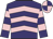 Purple & pink chevrons, hooped sleeves, quartered cap