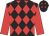 Black and red diamonds, red sleeves