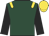 Dark green, gold epaulettes, black sleeves, gold cap
