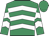 Emerald, green, white chevrons, emerald green cap