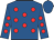 Royal blue, red spots, royal blue cap
