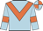 Light Blue, Orange chevron and armlets, quartered cap