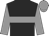 black, grey hoop, grey sleeves and cap