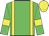 Lime green, Yellow braces, armlets and cap