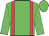 Lime green, red braces