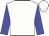 white, blue sleeves, white cap