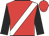 red, white sash, black sleeves