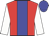 Red, blue stripe, White sleeves, Blue cap