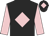 Black, pink diamond, sleeves and diamond on cap