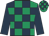 Emerald green and dark blue check, dark blue sleeves