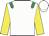White, emerald green epaulets, yellow sleeves
