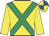 Yellow, emerald green cross sashes, royal blue & yellow quartered cap