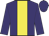 Purple, yellow panel, purple cap