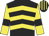 Black & yellow chevrons, yellow sleeves, black armlet, black & yellow striped cap