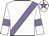 White, mauve sash, mauve armlet, mauve star on cap