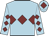 Light blue, maroon triple diamond, maroon diamonds on sleeves, maroon diamond on cap