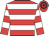 Red & white hoops, red & black hooped cap