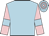 Light blue, pink sleeves, light blue armlets, light blue and pink hooped cap