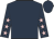 Dark blue, pink stars on sleeves