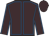 Brown, royal blue seams, brown cap