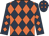 Dark blue and orange diamonds