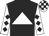 Black body, white triangle, white arms, black diamonds, white cap, black checked