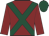 maroon, dark green cross sashes, cap