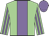 light green, mauve stripe, striped sleeves, mauve cap