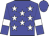 Big-blue body, white stars, big-blue arms, white armlets, big-blue cap