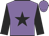 Mauve body, black star, black arms, mauve cap